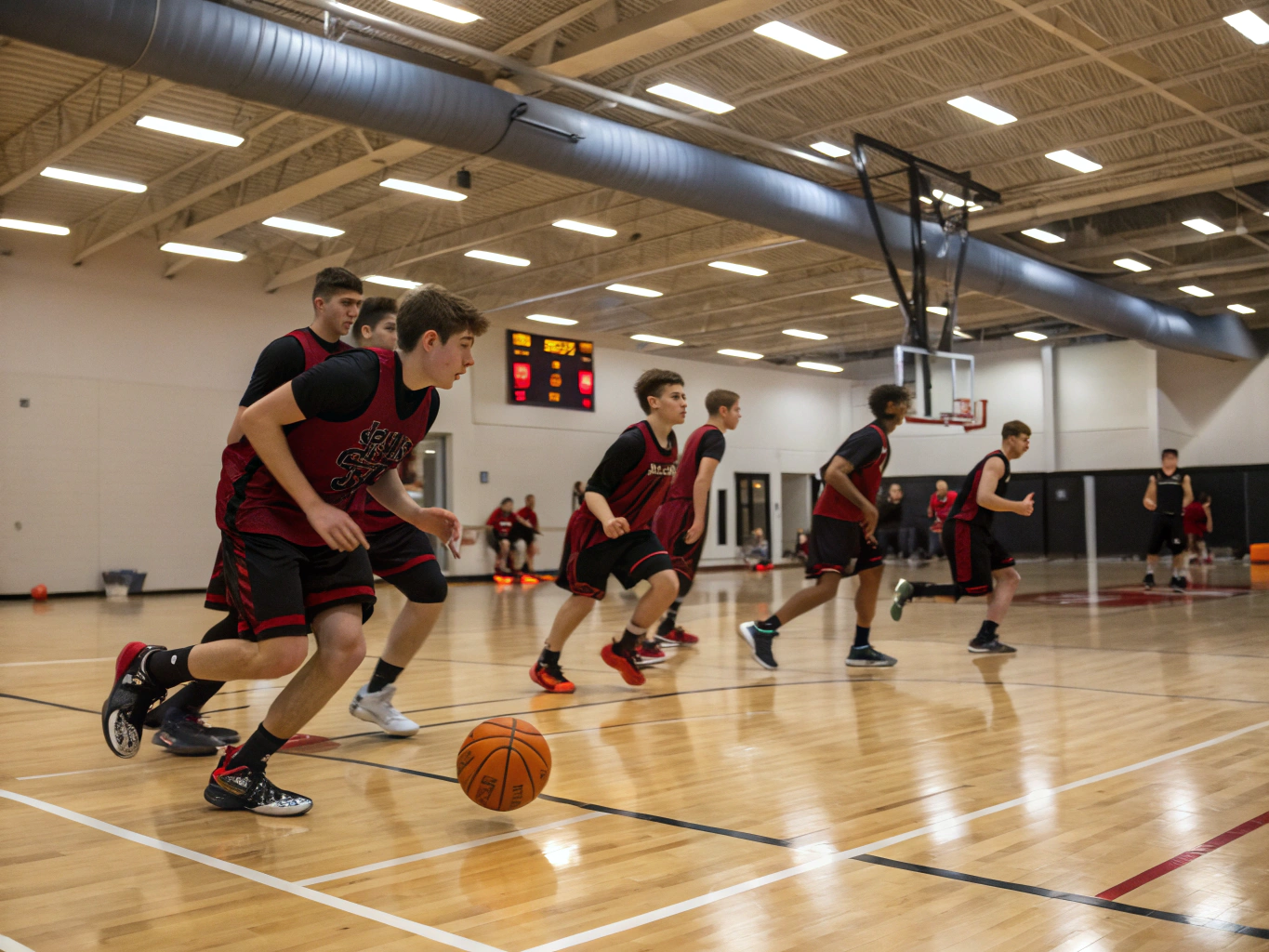 Older youth athletes engaging in advanced team strategy training